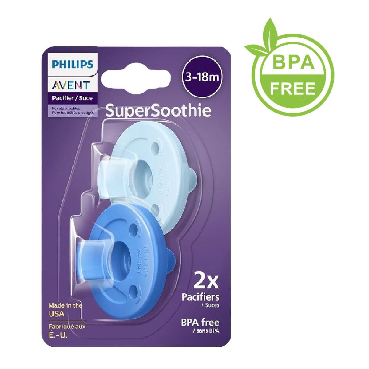 AVENT - Chupos Mamilas Entretencion Avent Soothie Redonda 3-18m