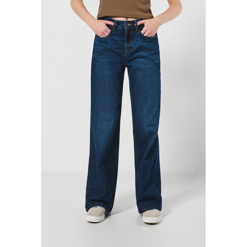 KOAJ - KOAJ Jean para mujer open leg. 5 bolsillos, tiro alto, bota an MUJER