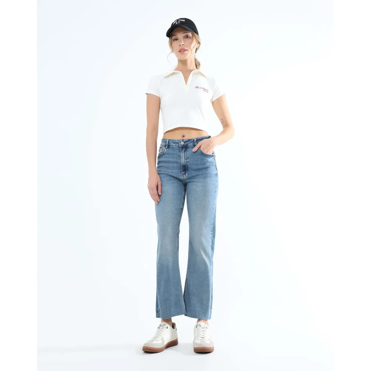 SEVEN SEVEN - Jeans Cropped Flare Tono Medio  Para Mujer Azul Seven Seven