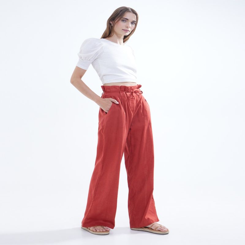 SEVEN SEVEN - Pantalon Mujer Seven  Terracota Algodón 28071675-30093