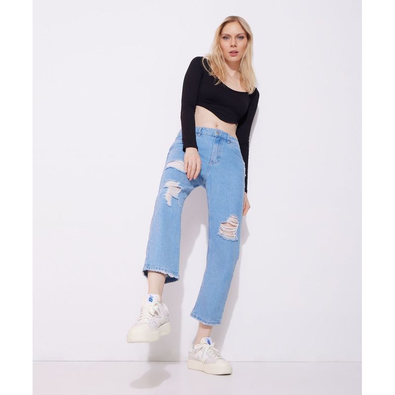 SEVEN SEVEN - Jean Para Mujer Straight Color Azul  Marca Seven Seven #28160752
