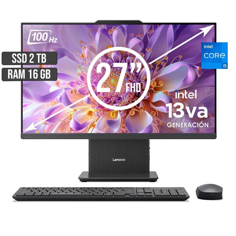 LENOVO - TODO EN UNO LENOVO INTEL CORE I5-13420H SSD 2TB RAM 16GB LED 27 FULL HD 100Hz