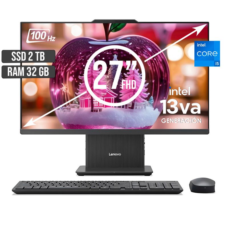 LENOVO - TODO EN UNO LENOVO INTEL CORE I5-13420H SSD 2TB RAM 32GB LED 27 FULL HD 100Hz