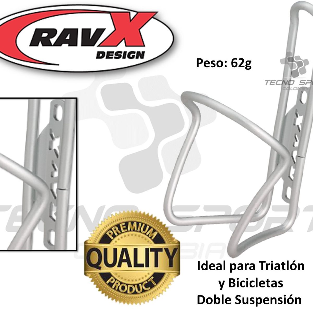GENERICO - Porta Caramañola Bicicleta Ravx Termo Ciclismo Base Soporte.
