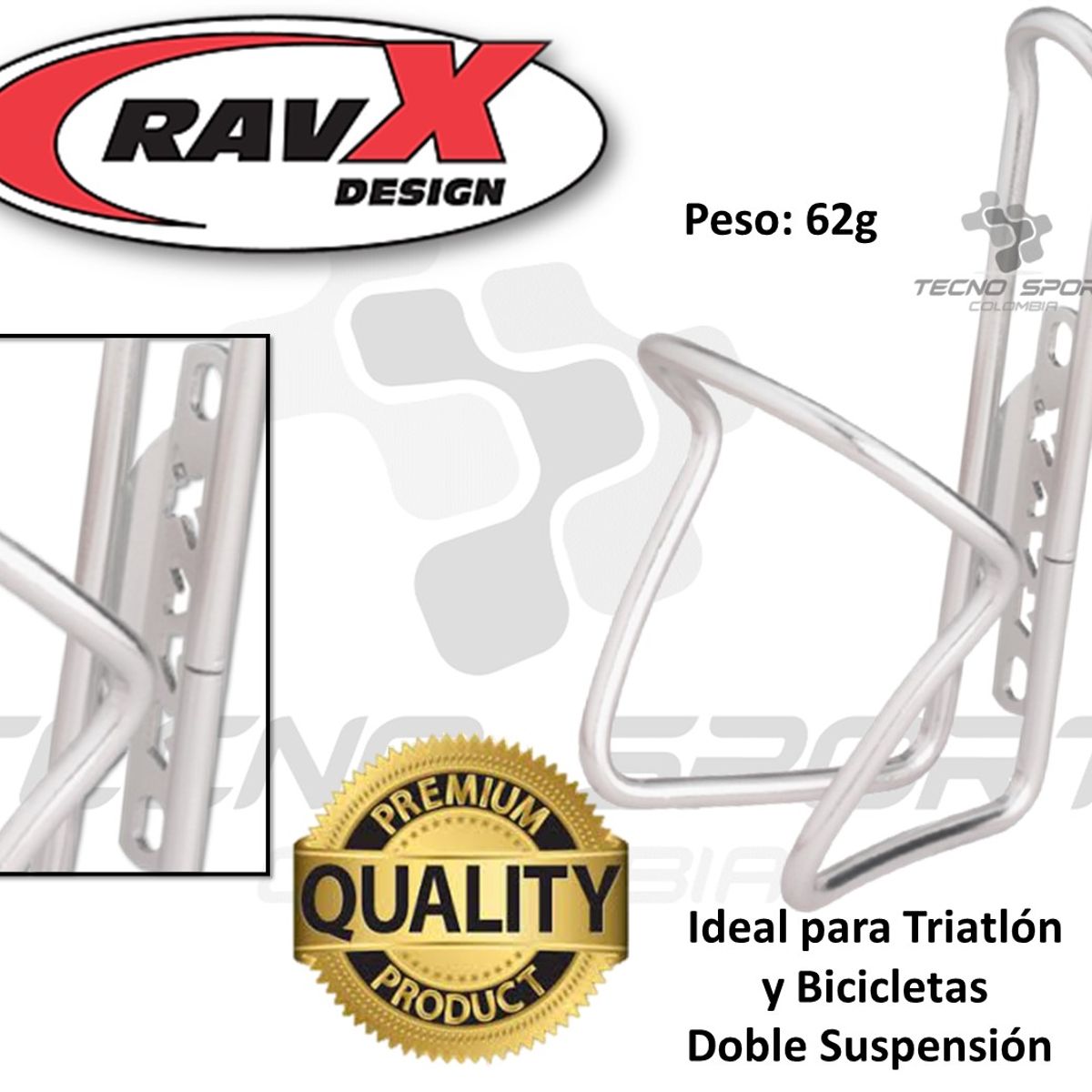 GENERICO - Porta Caramañola Bicicleta Ravx Termo Ciclismo Base Soporte.