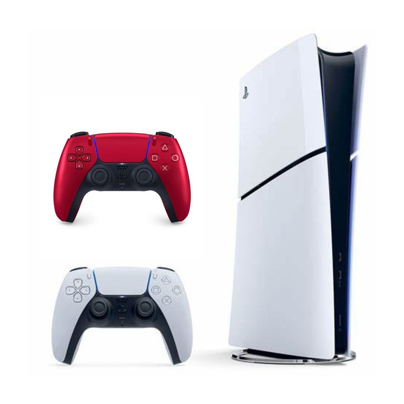 SONY - Consola PlayStation 5 Slim Digital + Control Volcanic Red