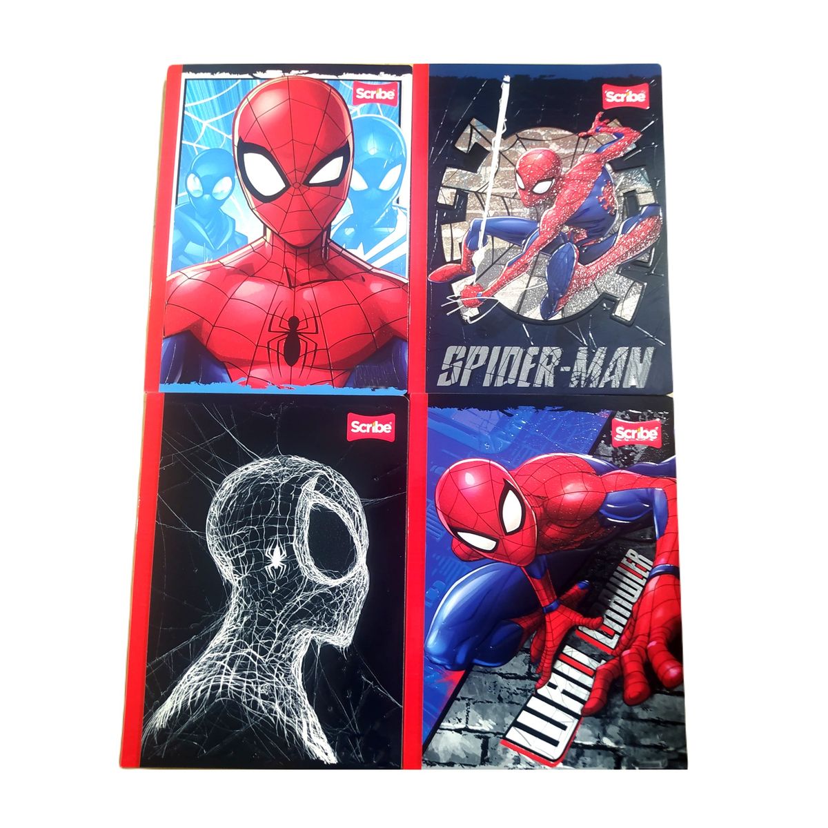 SCRIBE - Pack X3 Cuaderno Cosido 50h Rayas Spider-man Ultimate Scribe