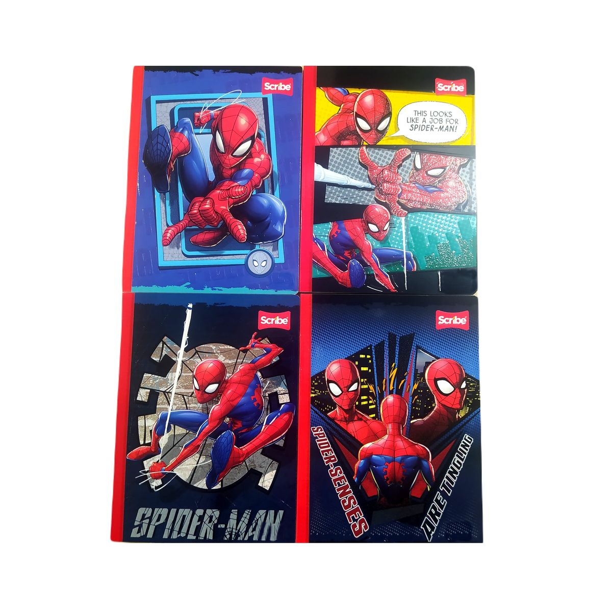 SCRIBE - Pack X3 Cuaderno Cosido 50h Rayas Spider-man Ultimate Scribe