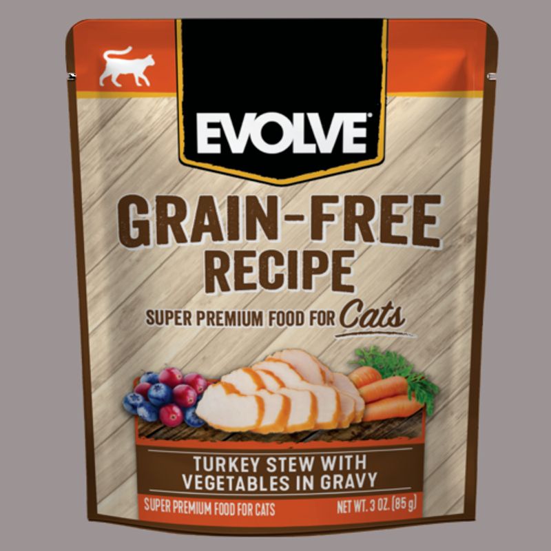 EVOLVE - EVOLVE Cat Grain Free Sobre Alimento Húmedo Pavo 85gr