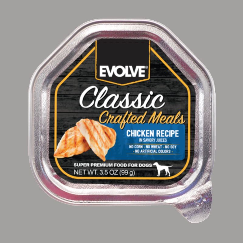 EVOLVE - EVOLVE Dog Classic Crafted Meals Bandeja Pollo 99gr