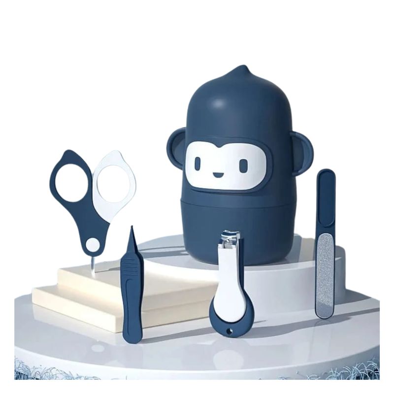 GENERICO - Kit De Corta Uñas Para Bebes Diseño Mono azul