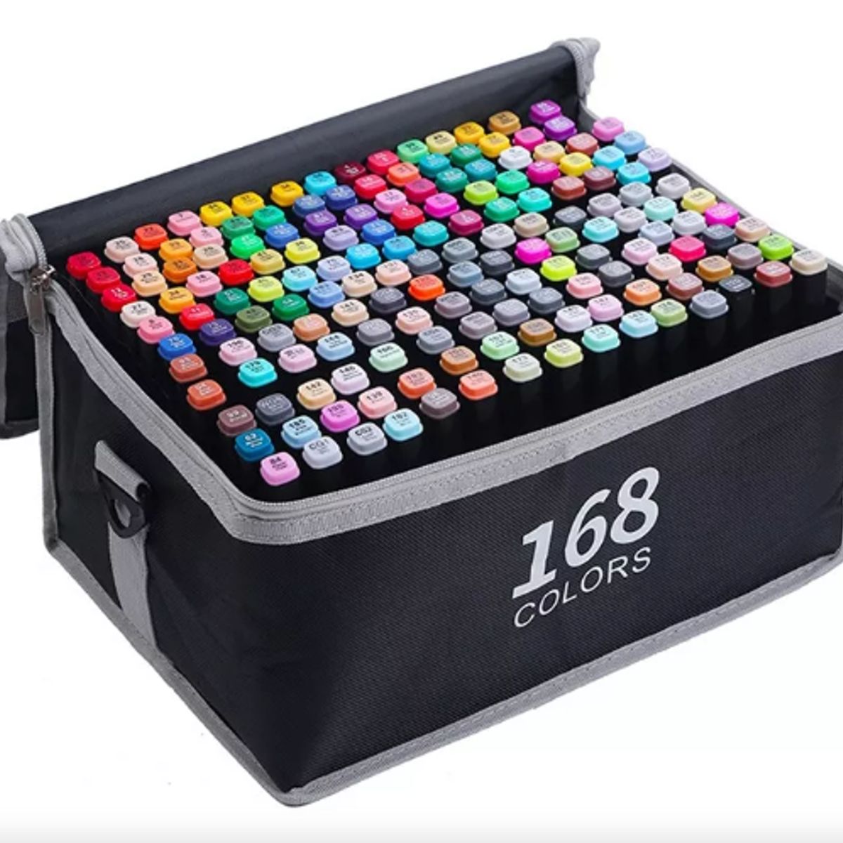 GENERICO - Set de marcadores x 168 unidades doble punta