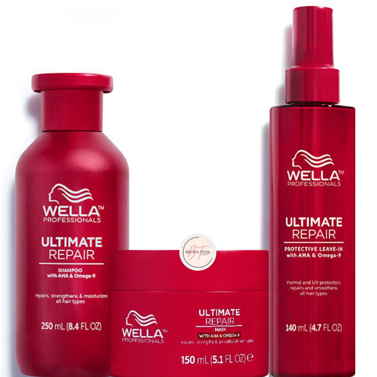 WELLA - Kit Wella Ultimate Repair Shampoo + Mascarilla + Termprotector