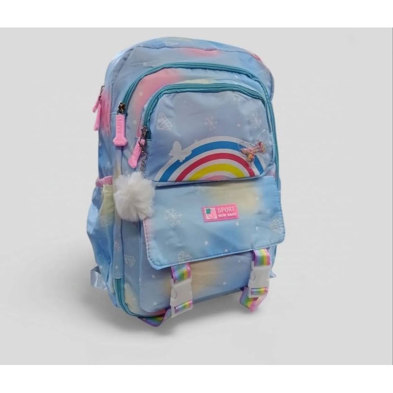 GENERICO - Morral de almacenamiento bolso escolar azul bolso de niña