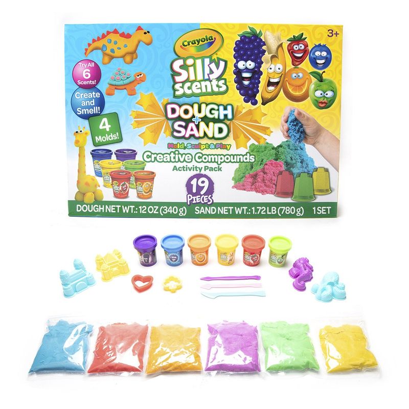 CRAYOLA - SUPER KIT PASTILINA ARENA MAGICA Y ACCESORIOS 19 PIEZAS