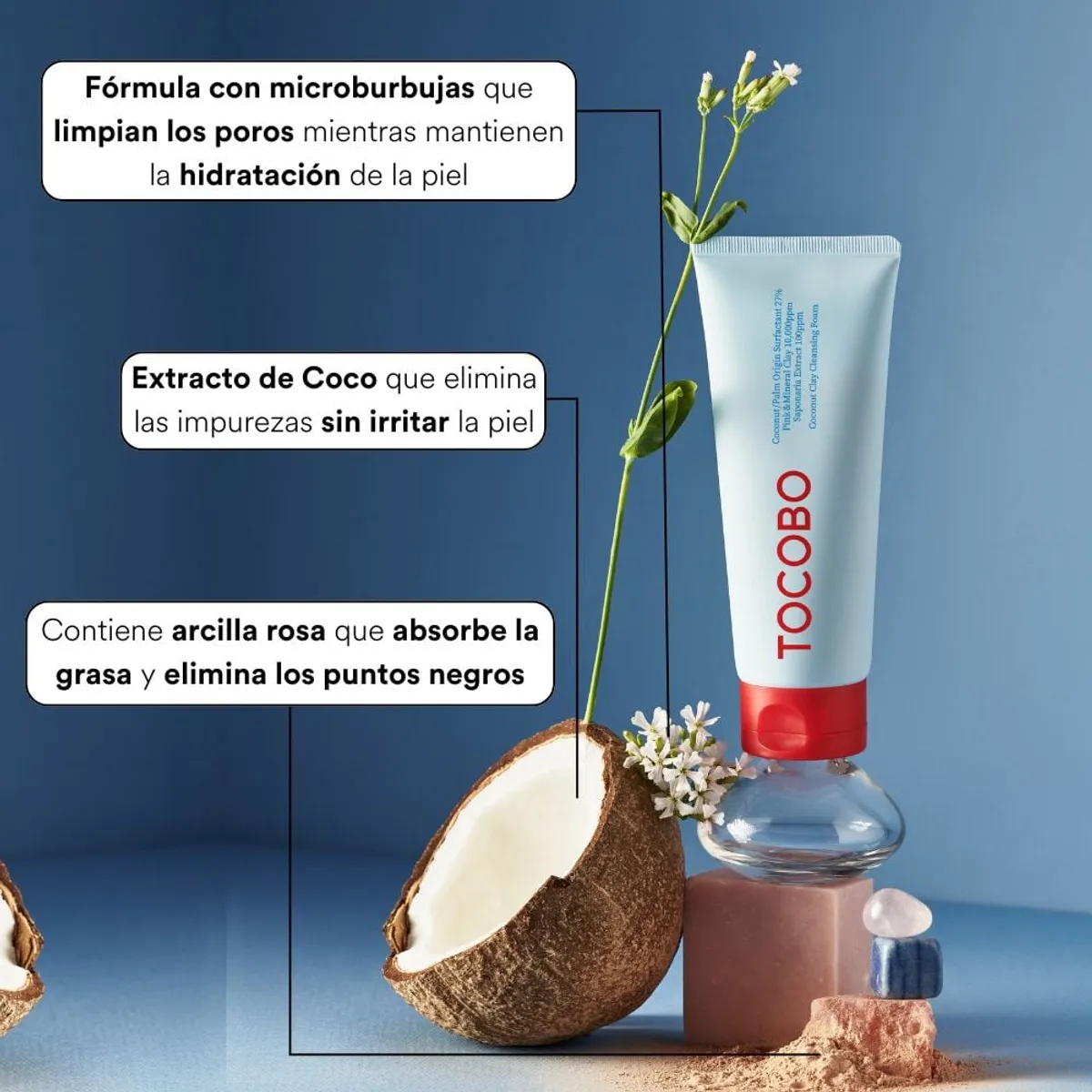 TOCOBO - Espuma limpiadora TOCOBO Arcilla de coco 150ml
