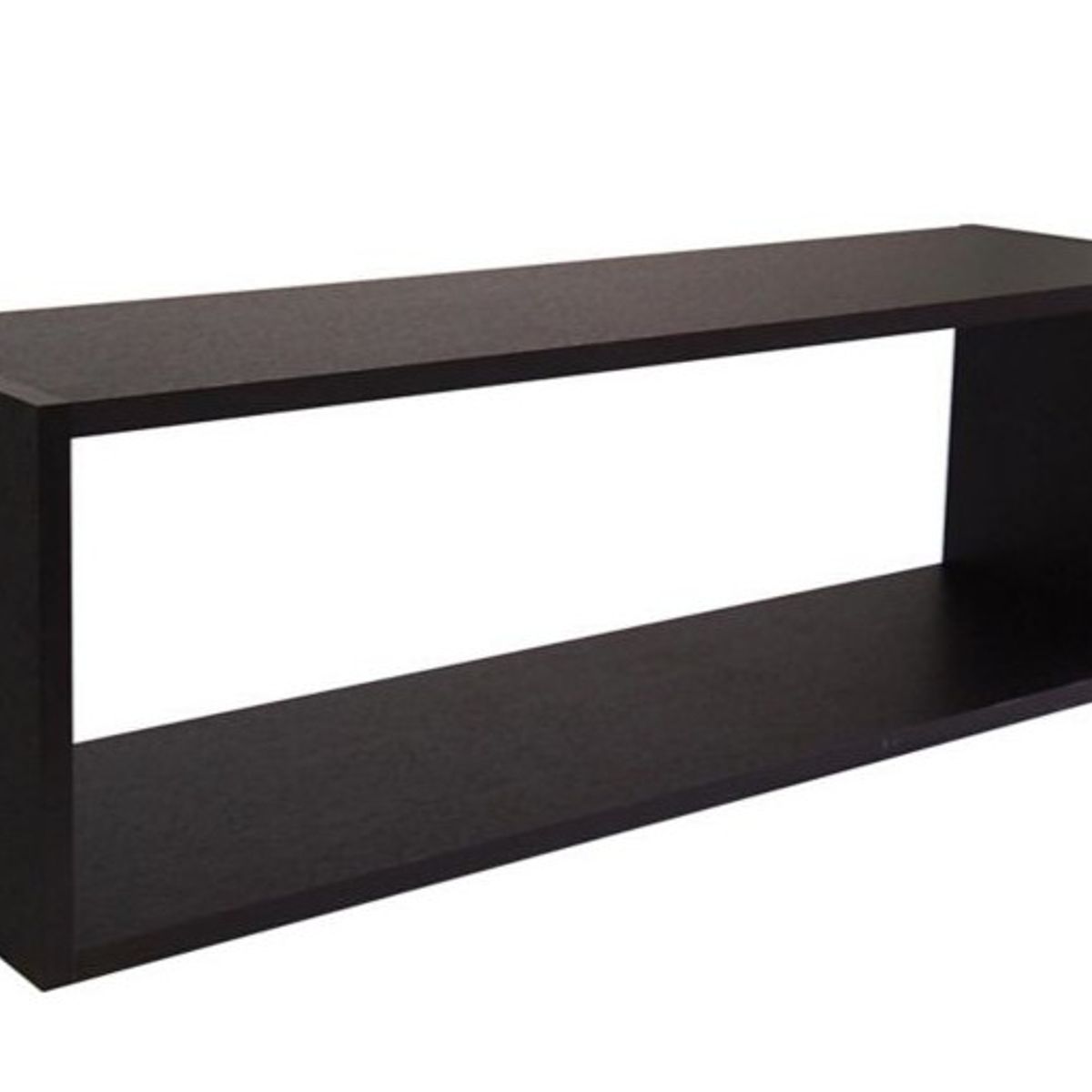 GENERICO - Repisa Flotante Cubo Rectangular Wengue Decoración Moderna