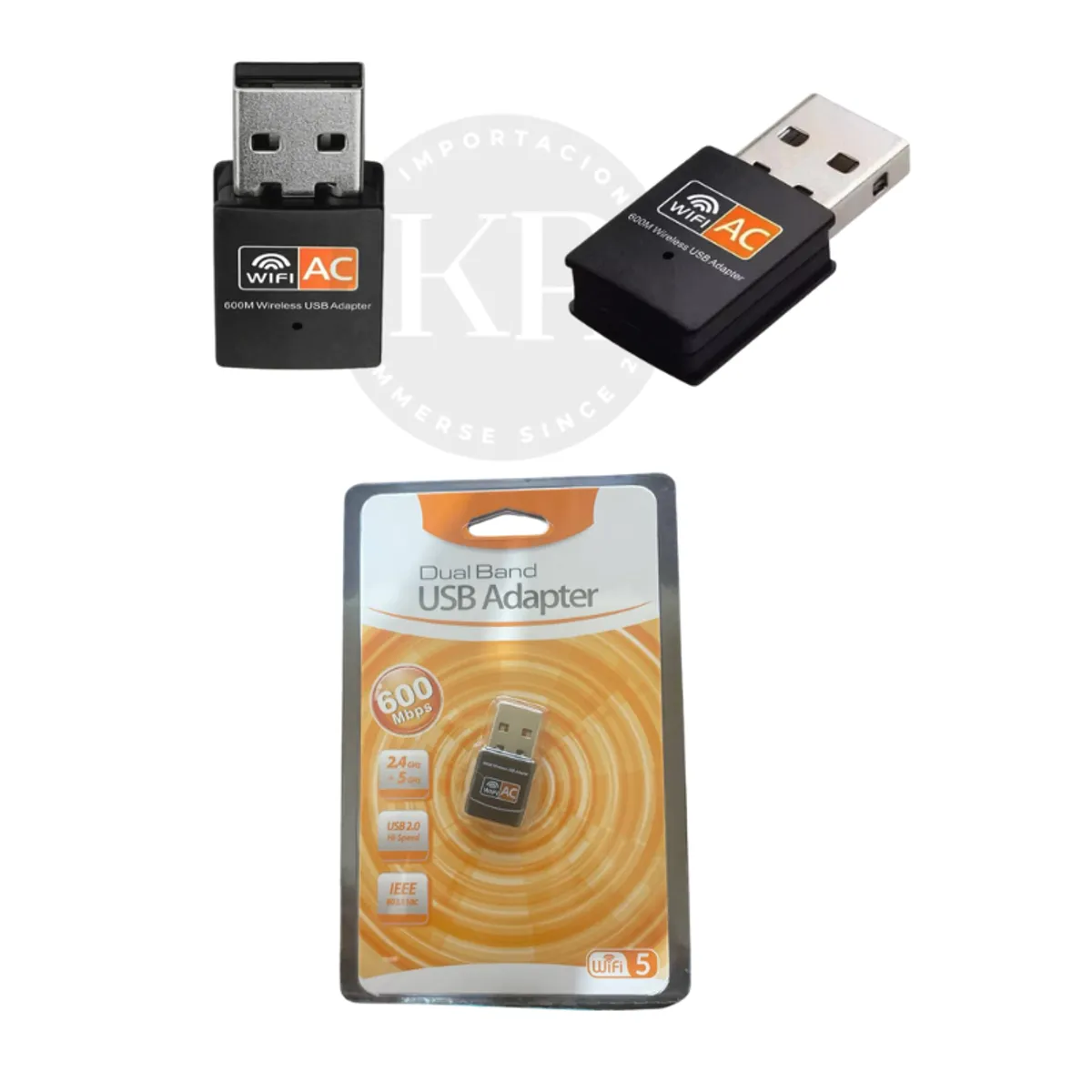 GENERICO - Adaptador USB Wifi 5GHZ  600MBPS receptor AC inalambrico 5G