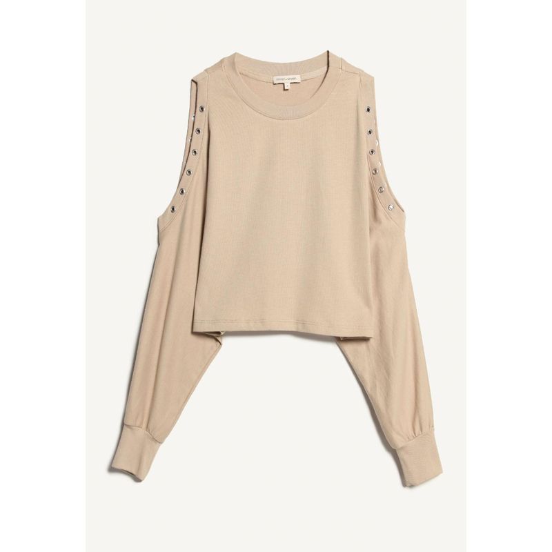 SEVEN SEVEN - Buzo Para Mujer Cuello Redondo Color Beige Marca Seven Seven #28060432