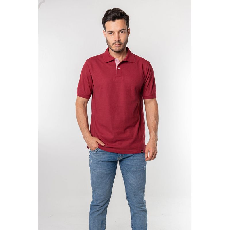 KP K'PO KING - Camiseta tipo polo para hombre vinotinto Kapo