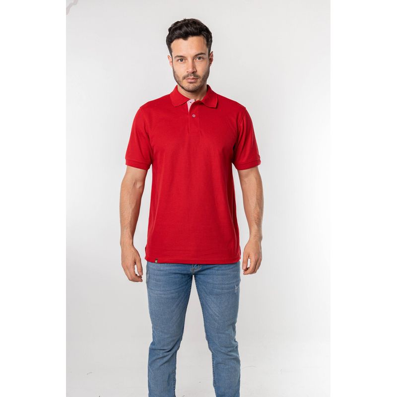 KP K'PO KING - Camiseta tipo polo para hombre roja Kapo
