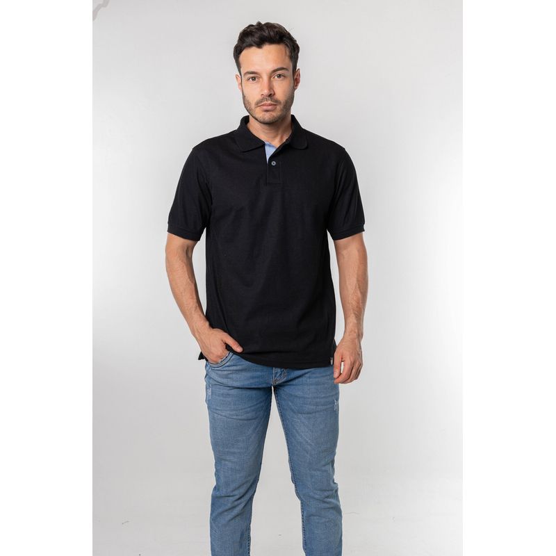 KP K'PO KING - Camiseta tipo polo para hombre negra Kapo