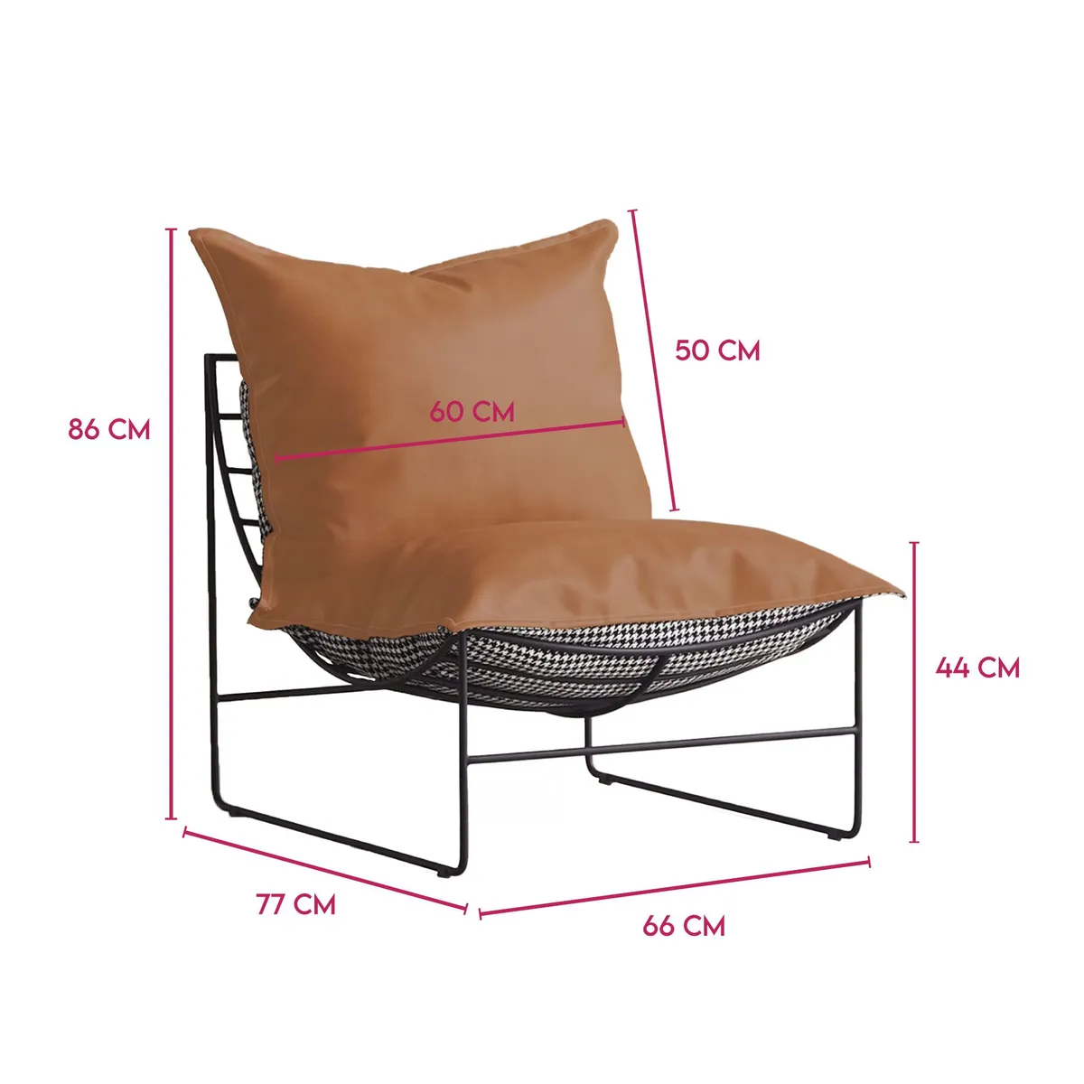 DIMATEX LEON - Silla Sillón Perezoso Decorativa Mueble Sala Sofá Refcaliope Cafe