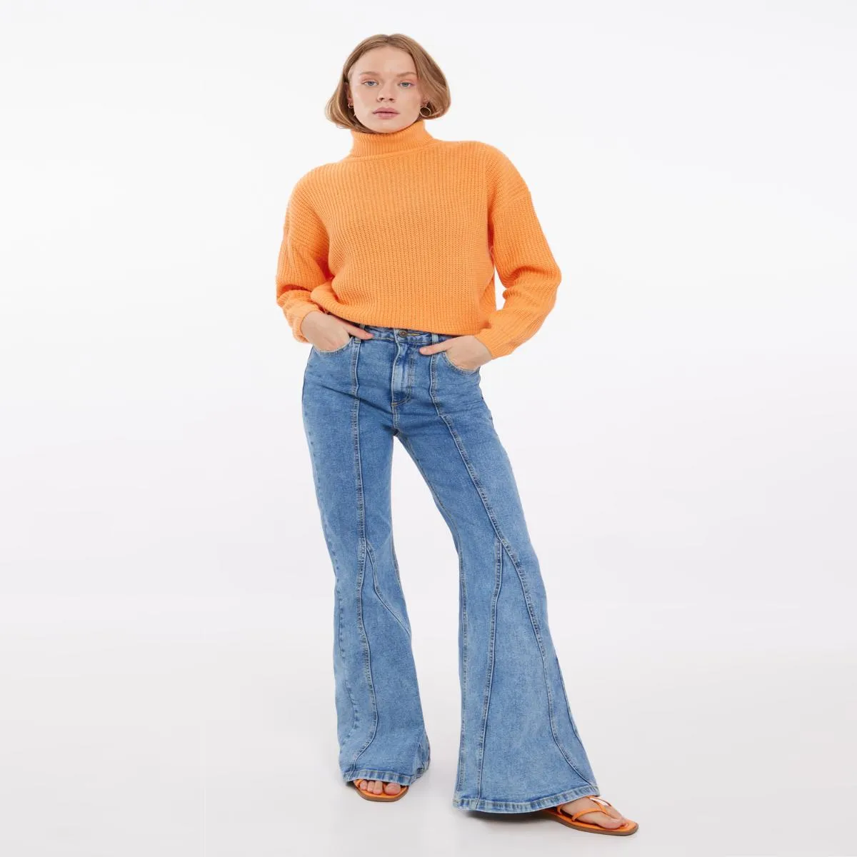 SEVEN SEVEN - Saco De Mujer  Color Naranja Marca Seven Seven #28330625