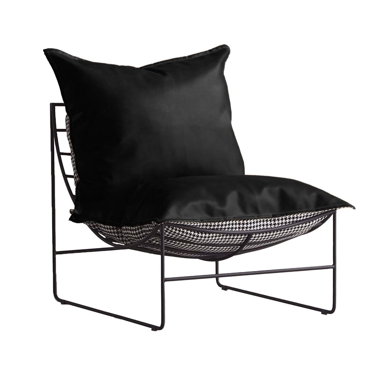 DIMATEX LEON - Silla Sillón Perezoso Decorativa Mueble Sala Sofá Refcaliope Negra