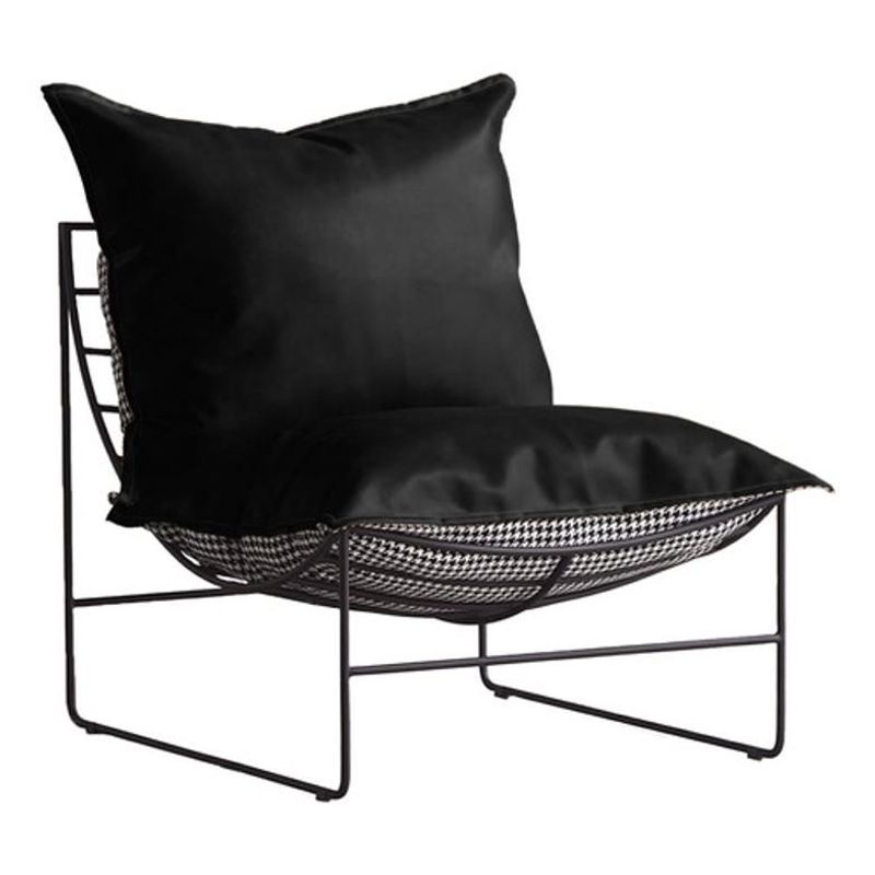 DIMATEX LEON - Silla Sillón Perezoso Decorativa Mueble Sala Sofá Refcaliope Negra