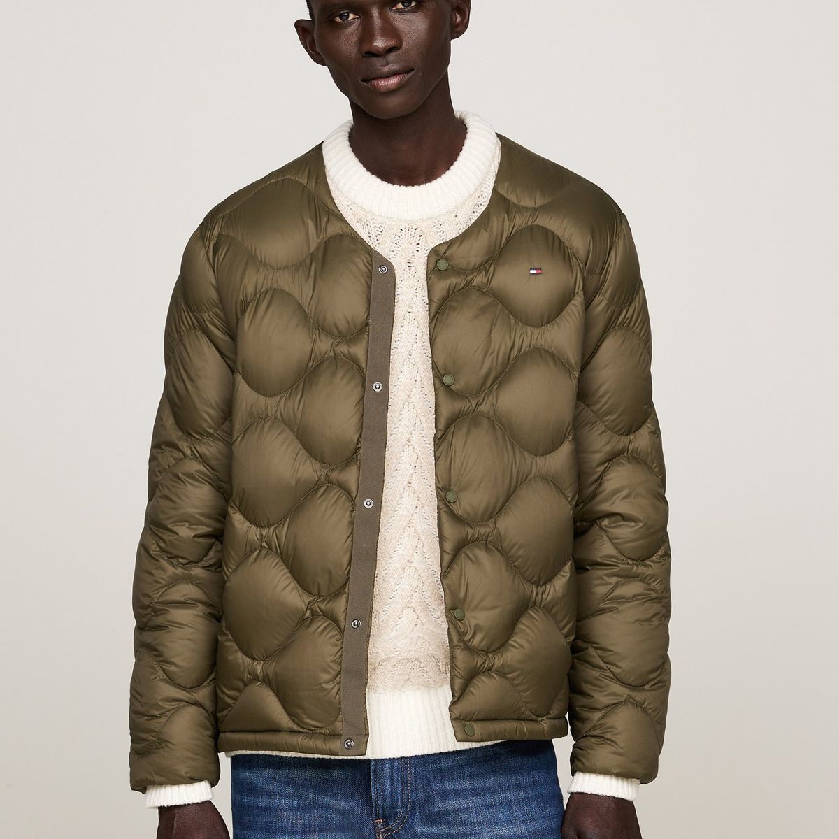 TOMMY HILFIGER - Chaqueta verde de plumón acolchada ligera Tommy Hilfiger