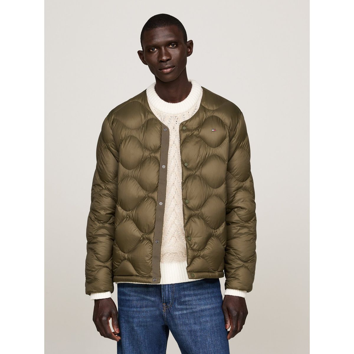 TOMMY HILFIGER - Chaqueta verde de plumón acolchada ligera Tommy Hilfiger