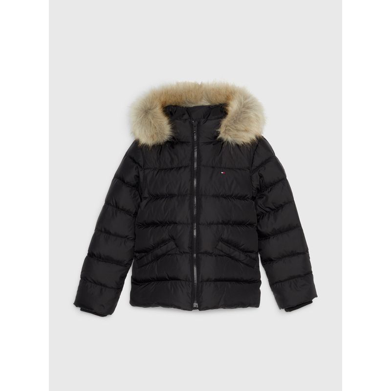 TOMMY HILFIGER - Chaqueta Niña Negra Essential Con Capota Y Plumón Tommy Hilfiger
