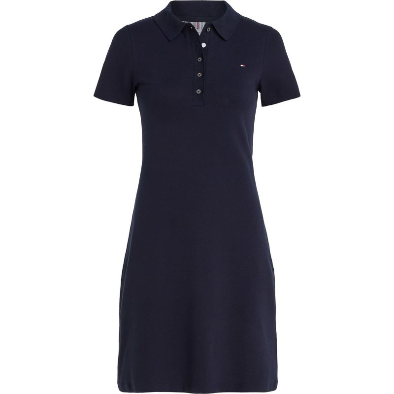 TOMMY HILFIGER - Vestido azul tipo polo con corte slim Tommy Hilfiger