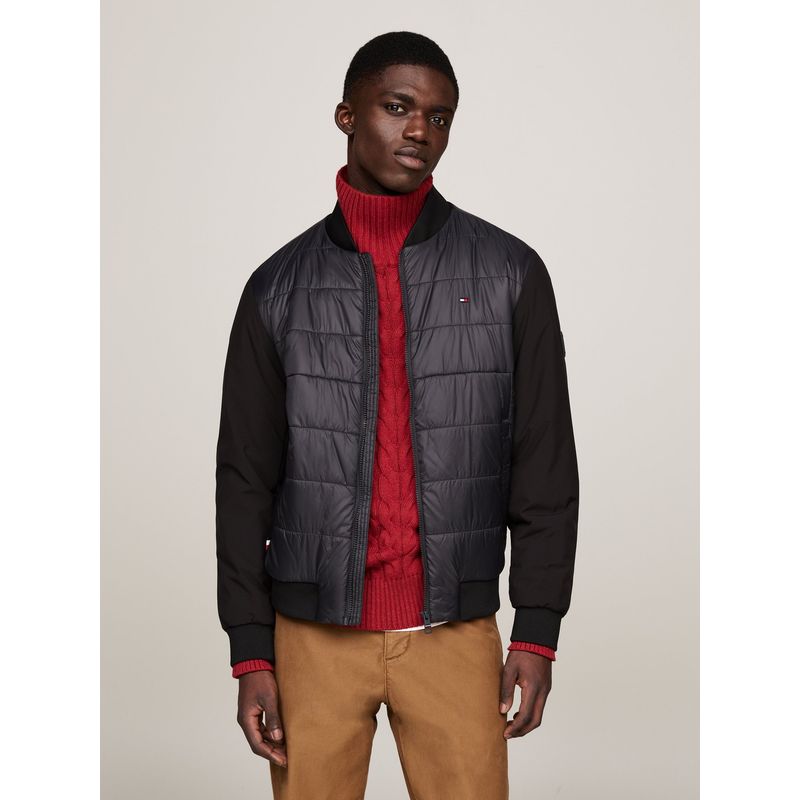TOMMY HILFIGER - Chaqueta negra bomber térmica y repelente al agua Tommy Hilfiger