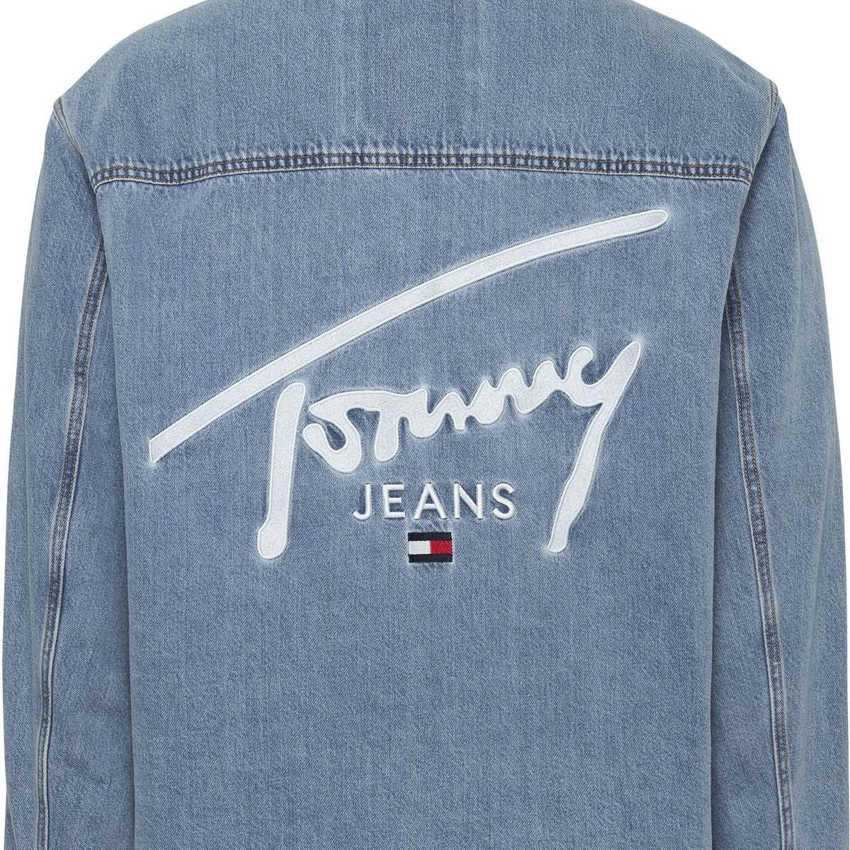 TOMMY HILFIGER - Chaqueta azul denim con logo Tommy Jeans