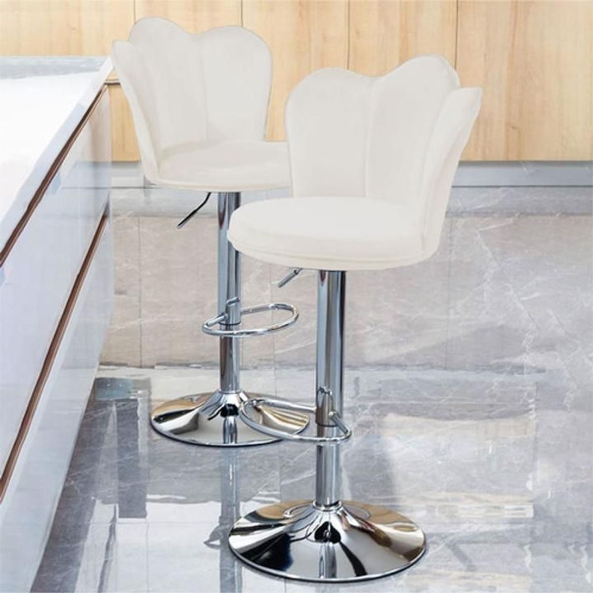 DIMATEX LEON - Silla Bar Butaco Alta Giratoria Suave Barra Cocina Refana