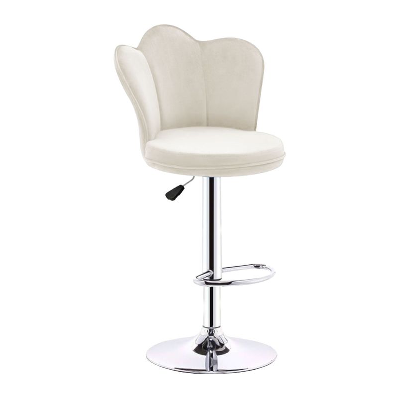 DIMATEX LEON - Silla Bar Butaco Alta Giratoria Suave Barra Cocina Refana Blanca