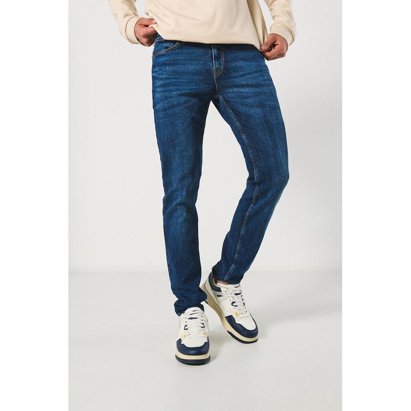 KOAJ - KOAJ Jean azul oscuro slim tiro bajo con ajuste ceñido HOMBRE