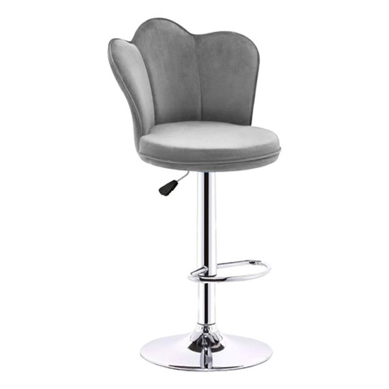 DIMATEX LEON - Silla Bar Butaco Alta Giratoria Suave Barra Cocina Refana Gris