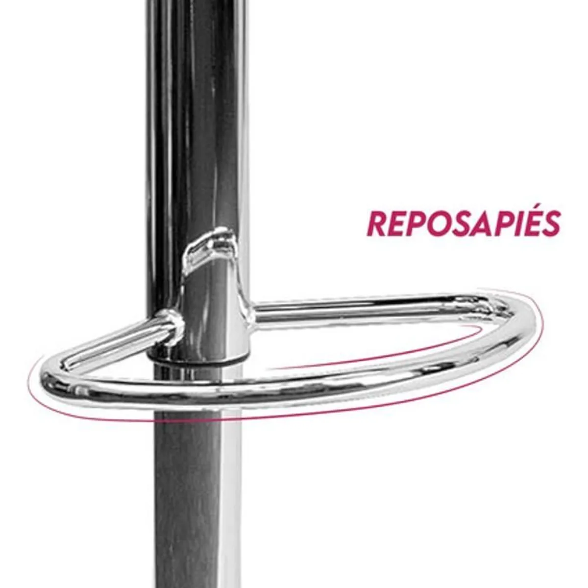 DIMATEX LEON - Silla Bar Butaco Alta Giratoria Suave Barra Cocina Refana Negra