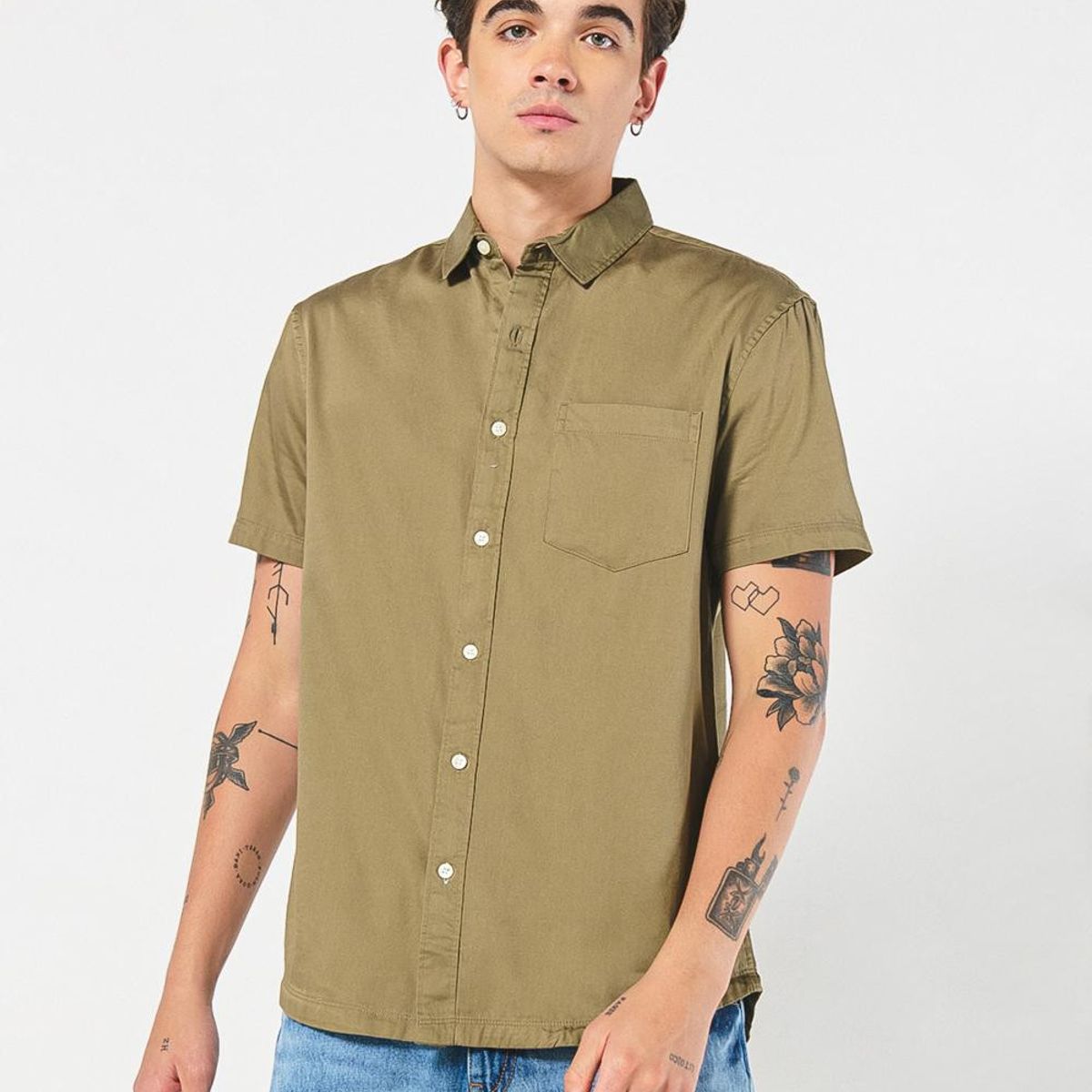 KOAJ - KOAJ Camisa sport collar manga corta en colores solidos de t Hombre