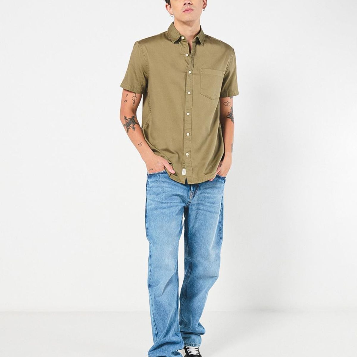 KOAJ - KOAJ Camisa sport collar manga corta en colores solidos de t Hombre