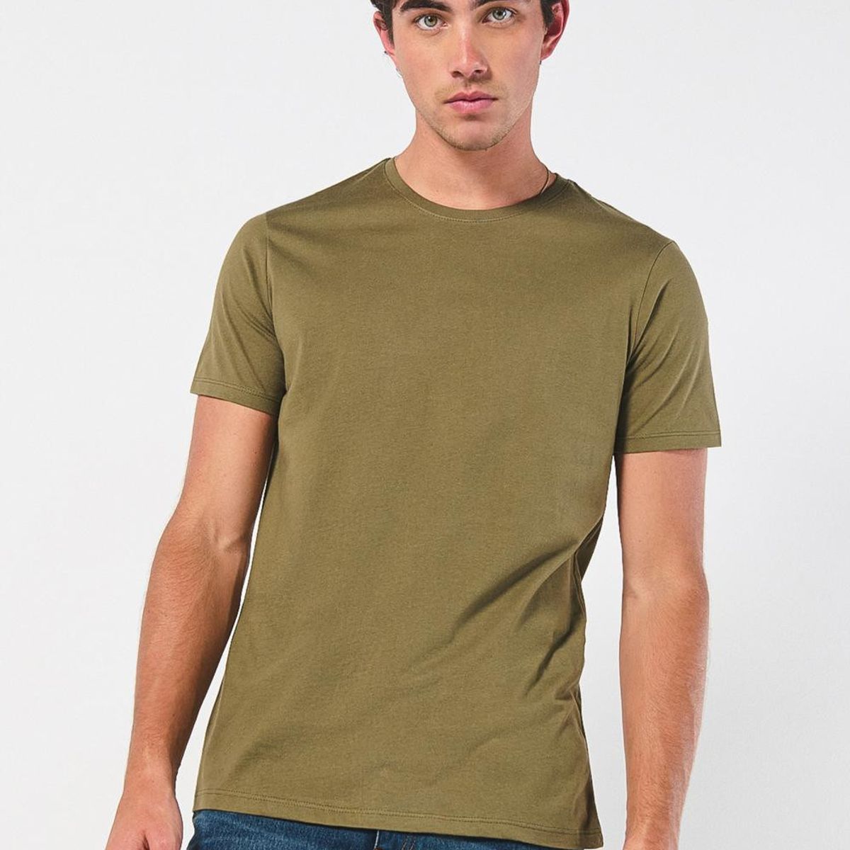 KOAJ - KOAJ Camiseta unicolor ajustada en algodón con manga corta Hombre