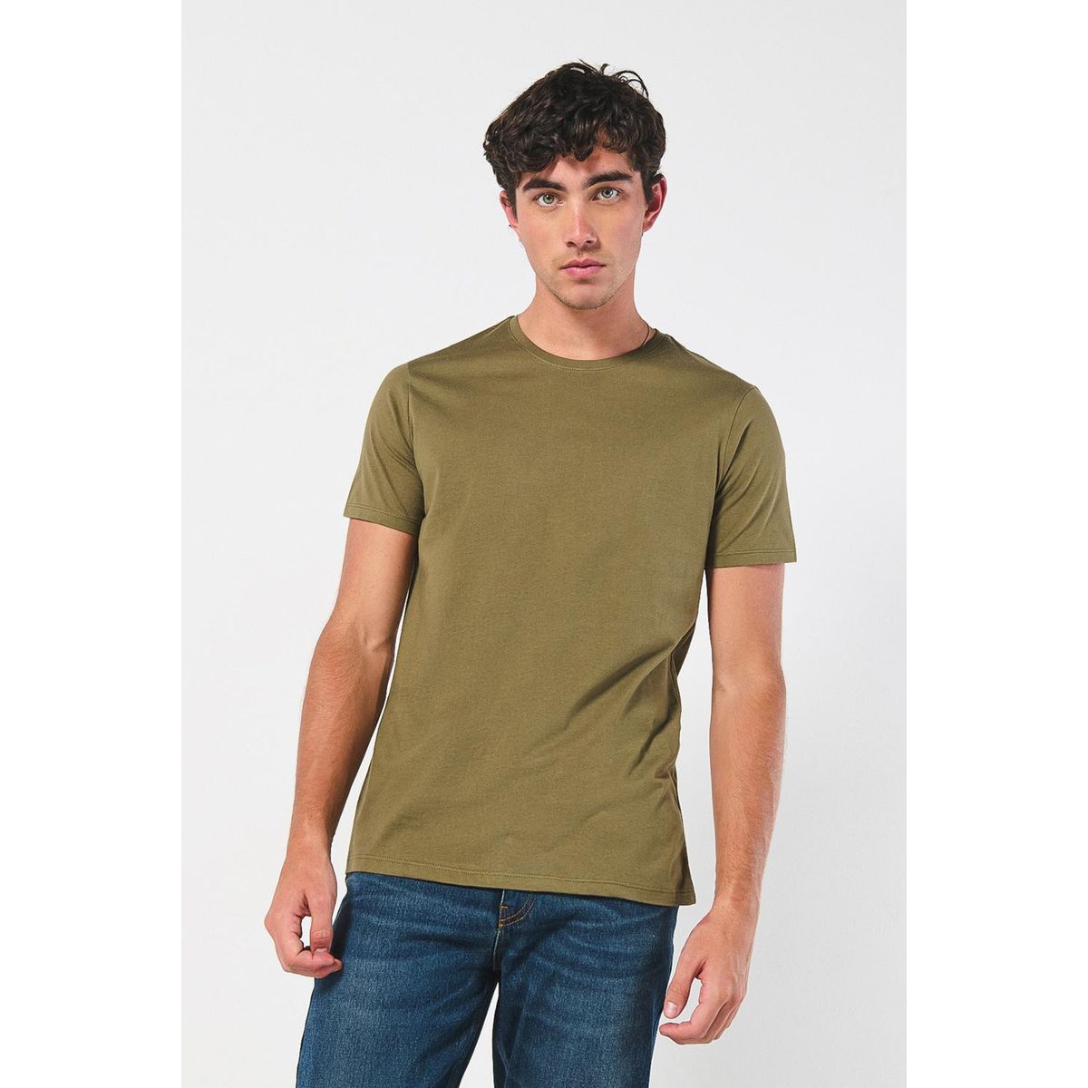 KOAJ - KOAJ Camiseta unicolor ajustada en algodón con manga corta Hombre