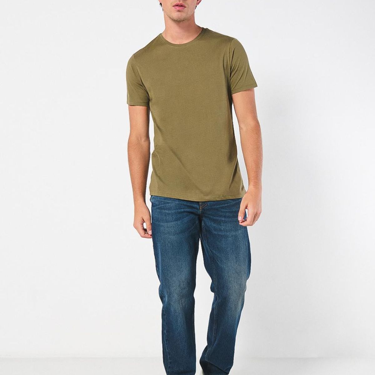 KOAJ - KOAJ Camiseta unicolor ajustada en algodón con manga corta Hombre