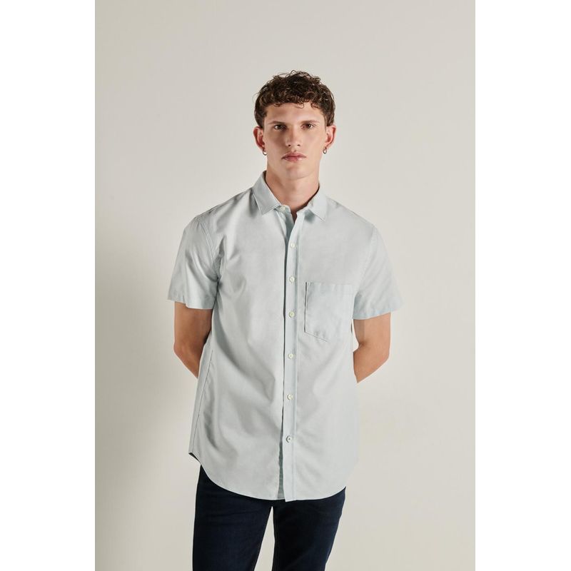 KOAJ - KOAJ Camisa manga corta en slim fit, en colores solidos acorde HOMBRE