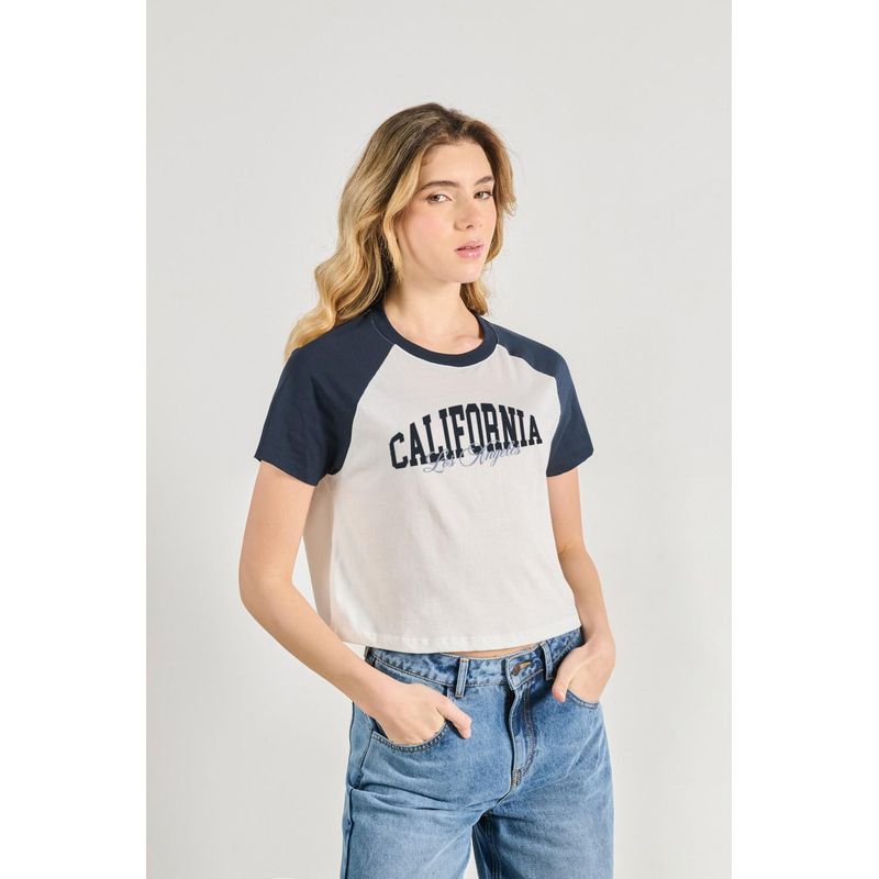 KOAJ - KOAJ Camiseta ranglan manga corta de Los Ángeles California MUJER