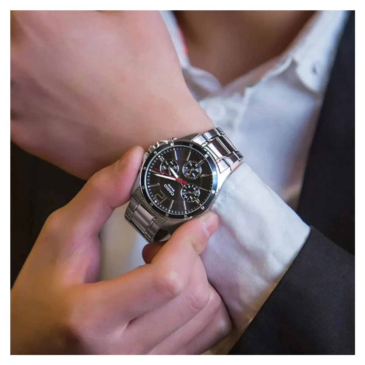 CASIO - Reloj Casio Modelo MTP-1374D-1A Diseño Elegante