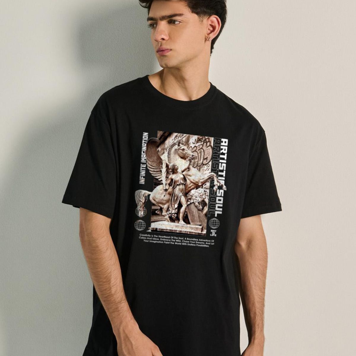 KOAJ - KOAJ Camiseta oversize manga corta de artistic soul HOMBRE